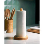 Bamboo Paper Towel Holder Countertop Stand
