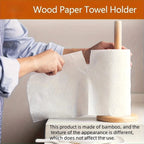 Bamboo Paper Towel Holder Countertop Stand