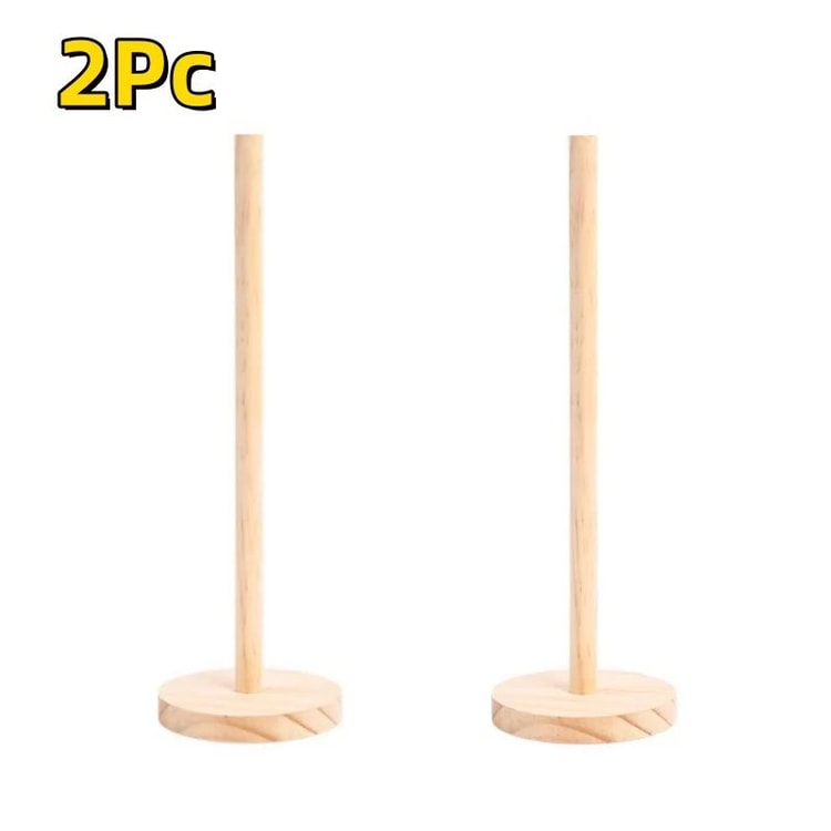 Bamboo Paper Towel Holder Countertop Stand