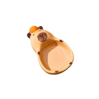 Hand-Painted Capybara Dipping Bowl 3.1in Ceramic Sauce Dish for Condiments and Snacks