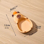 Hand-Painted Capybara Dipping Bowl 3.1in Ceramic Sauce Dish for Condiments and Snacks