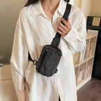 Multifunctional Nylon Chest Bag Waterproof Lightweight Crossbody Bag for Men & Women, Ideal for Active Lifestyles