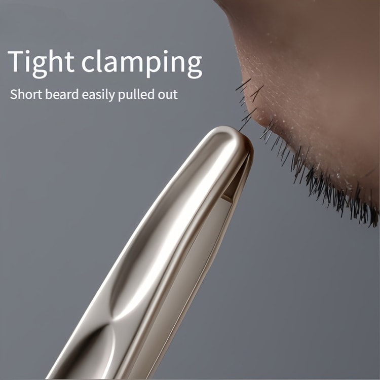 Heavy-Duty Stainless Steel Eyebrow Tweezers, Sharp Tips for Precise Facial Hair Grooming