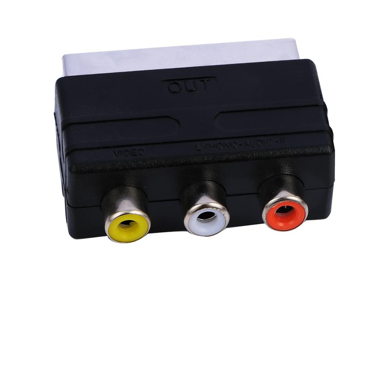 New High Quality Adapter SCART Male, Plug To 3 RCA Female Audio Video, Cable Adapter Converter
