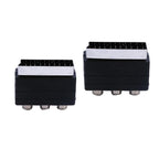 New High Quality Adapter SCART Male, Plug To 3 RCA Female Audio Video, Cable Adapter Converter
