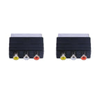 New High Quality Adapter SCART Male, Plug To 3 RCA Female Audio Video, Cable Adapter Converter
