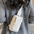 Multifunctional Nylon Chest Bag Waterproof Lightweight Crossbody Bag for Men & Women, Ideal for Active Lifestyles